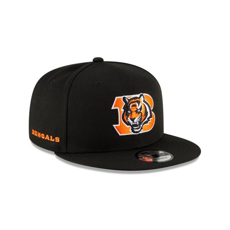 NFL Cincinnati Bengals Logo Mix 9Fifty Snapback (BGQ7072) - Black New Era Caps